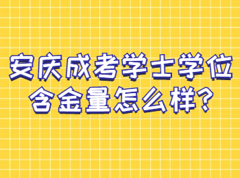 安慶成考學士學位含金量怎么樣